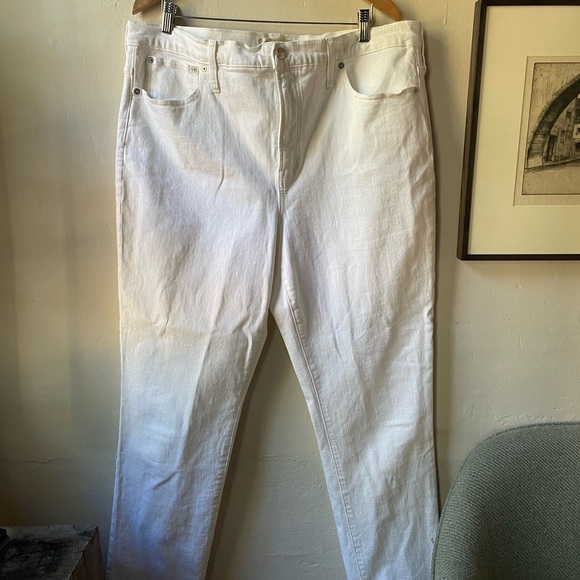 Madewell Perfect Vintage Jean in Tile White Size 33 Tall Excellent Condition - Picture 13 of 15